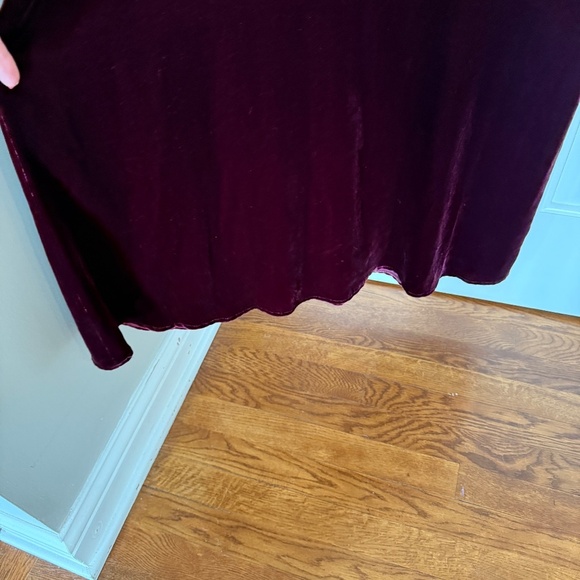 G. Label by Goop Chelsea Satin Velvet Midi Dress in Dark Oxblood 45269 - Picture 4 of 12